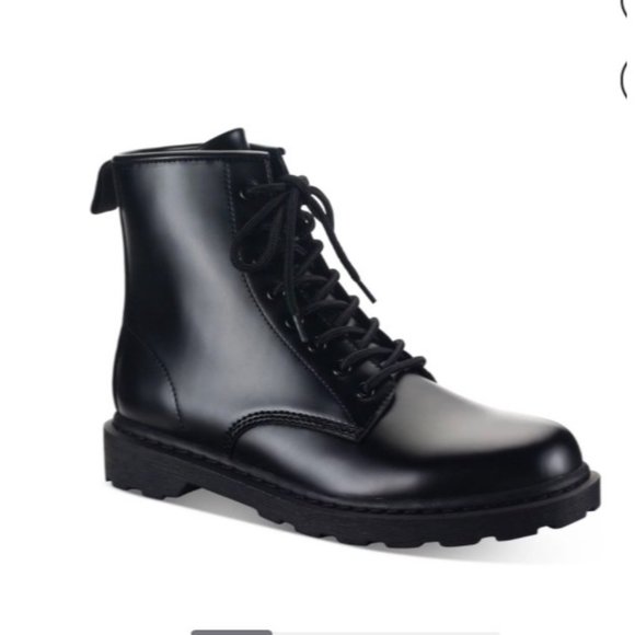 INC International Concepts Men's Brody Lace-up Boots Black Size 7M NIB - Picture 1 of 4
